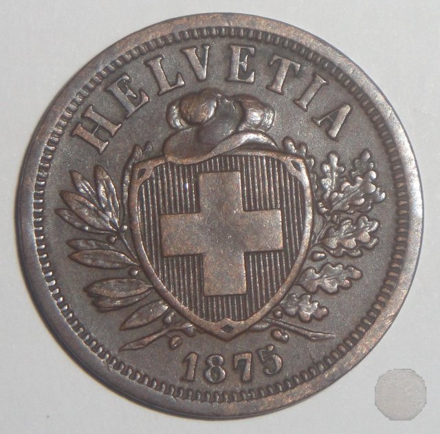 2 RAPPEN I tipo 1875 (Bern)