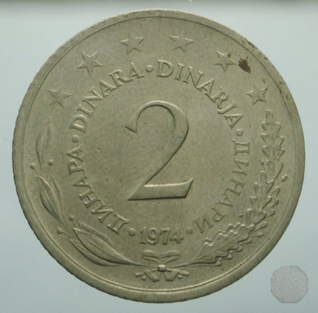 2 dinara III tipo 1974 (Belgrad)