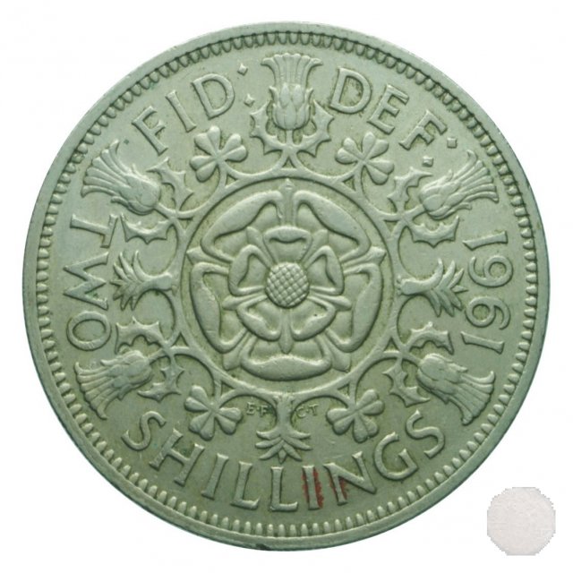 2 shillings 1961 (Londra)