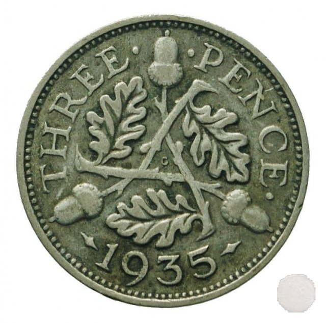 3 PENCE ARGENTO 1935 (Londra)