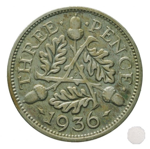 3 PENCE ARGENTO 1936 (Londra)