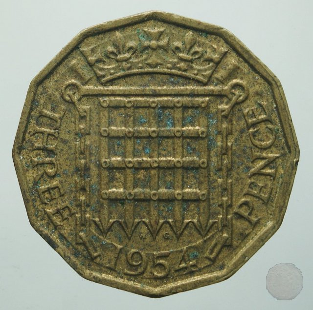 3 pence 1954 (Londra)