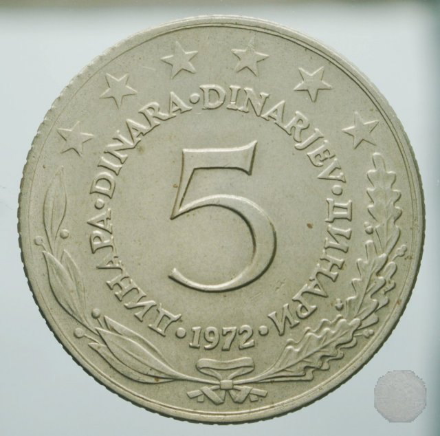 5 dinara III tipo 1972 (Belgrad)