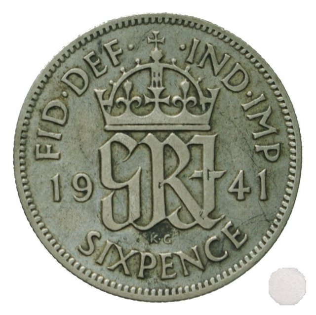 6 PENCE ARGENTO 1941 (Londra)