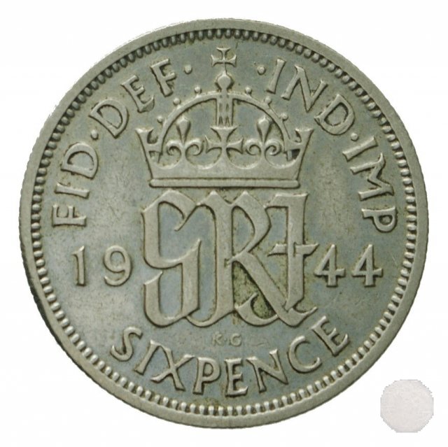 6 PENCE ARGENTO 1944 (Londra)