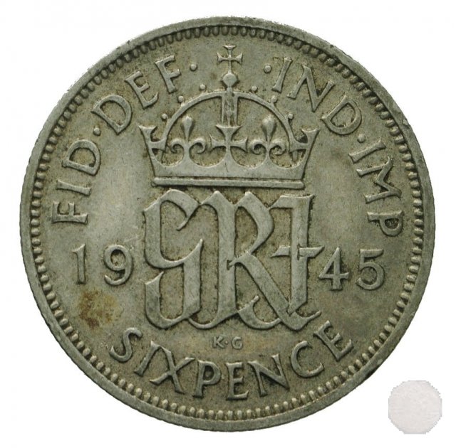 6 PENCE ARGENTO 1945 (Londra)