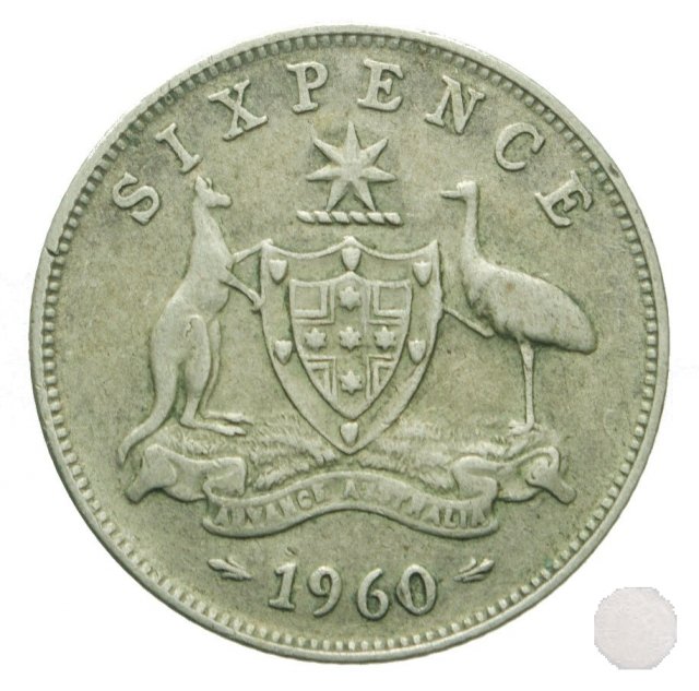 6 PENCE ARGENTO 1960 (Melbourne)