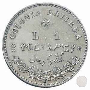 1 Lira (2/10 di Tallero) 1890 (Roma)