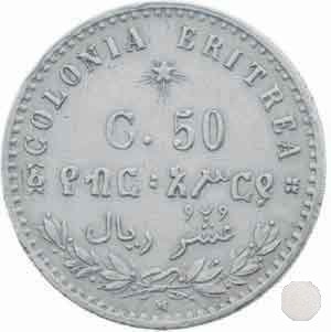 50 Centesimi (1/10 di Tallero) 1890 (Milano)