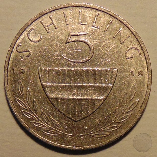 5 SCHILLING 1989 (Vienna)