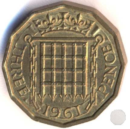3 pence 1961 (Londra) 3 pence 1961 (Londra)
