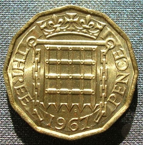 3 pence 1967 (Londra) 3 pence 1967 (Londra)